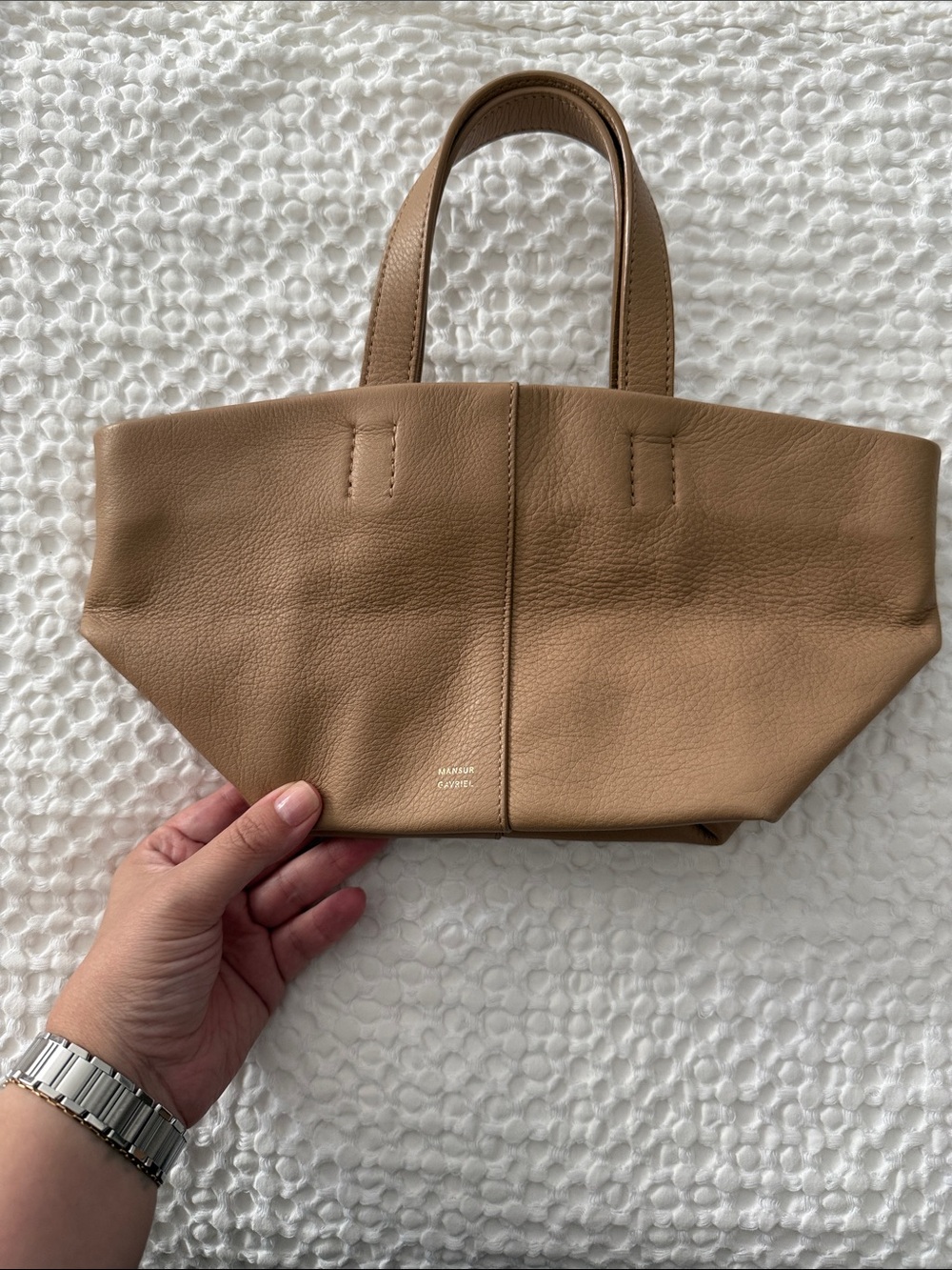 Mansur Gavriel Tulipano Leather Mini Bag